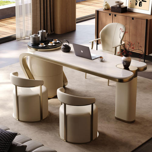 意式轻奢天然奢石高端茶台