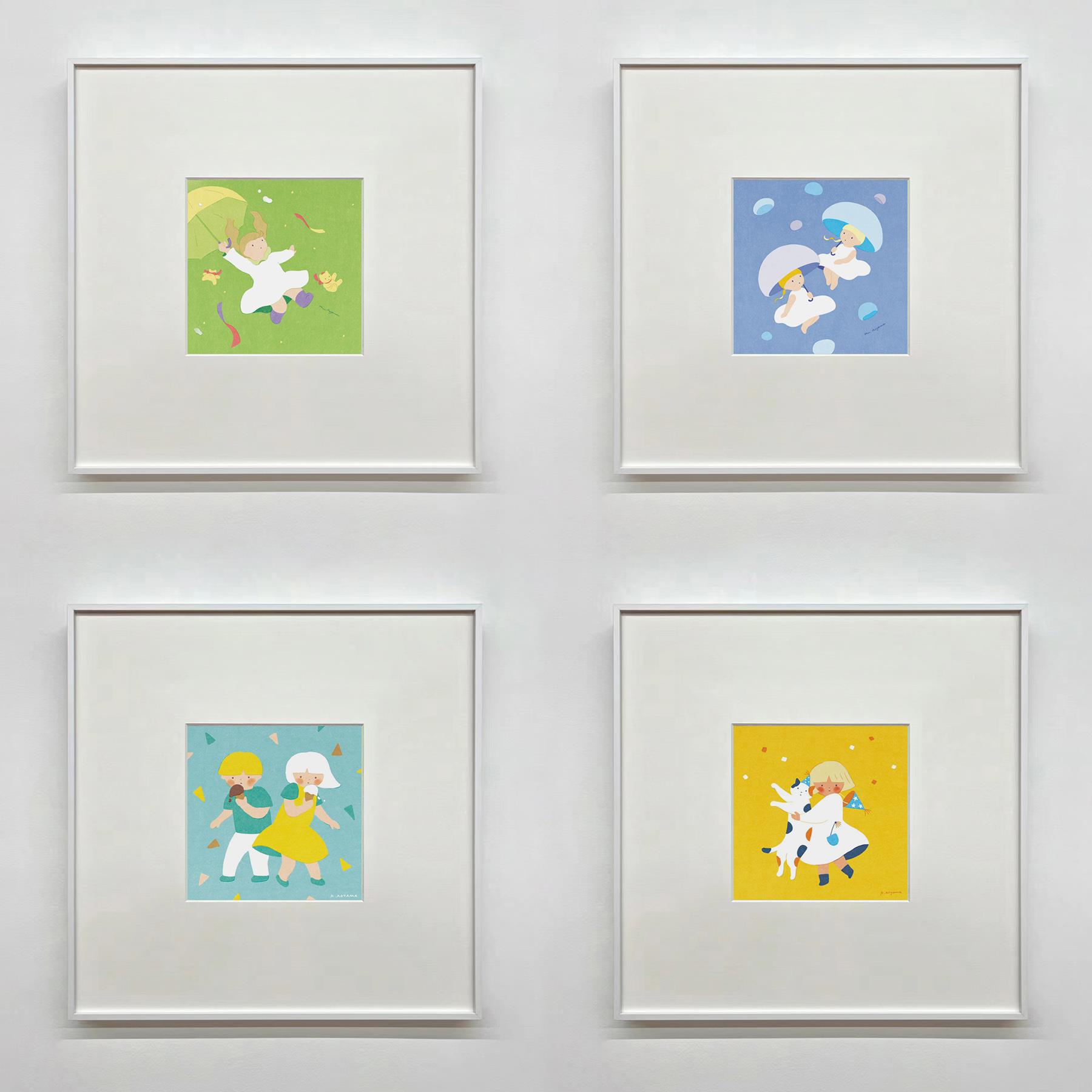 《缤纷童年》多巴胺趣味儿童房挂画组合书房卡通装饰画美育环创墙