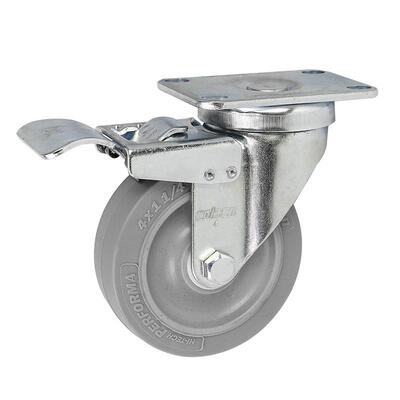 colson美国科顺脚轮人造橡胶轮3寸4寸5寸静音11/4万向刹车轮