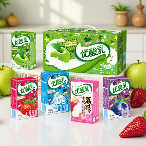 伊利优酸乳250ml*24盒原味草莓蓝莓AD钙酸酸乳学生含乳饮料1月