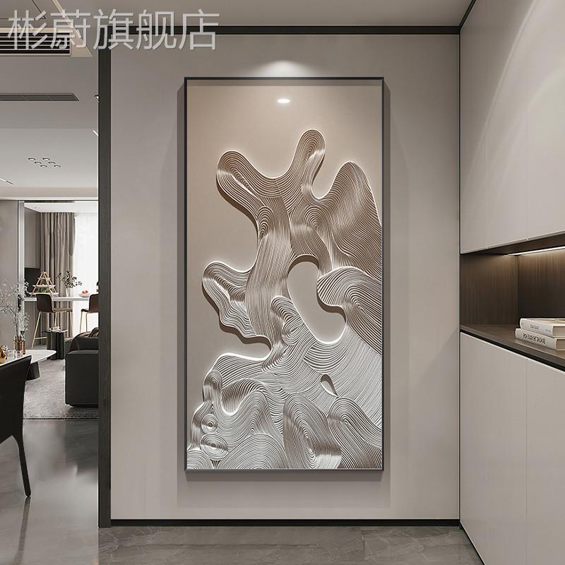 网红轻别墅装饰画艺术玄关样挂画客厅画沙发背景墙画板间奢售楼部图片