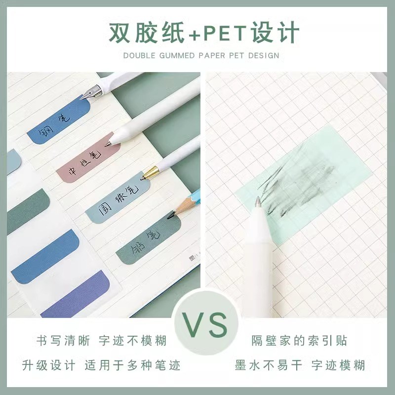 便利贴标签贴纸活页记事笔记指示标记贴便签本学生用书签纸索引贴