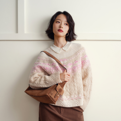 UFFIE于绘 小火柴 手绣针织毛衣