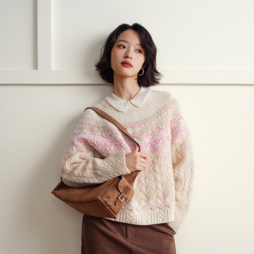 UFFIE于绘 小火柴 手绣针织毛衣