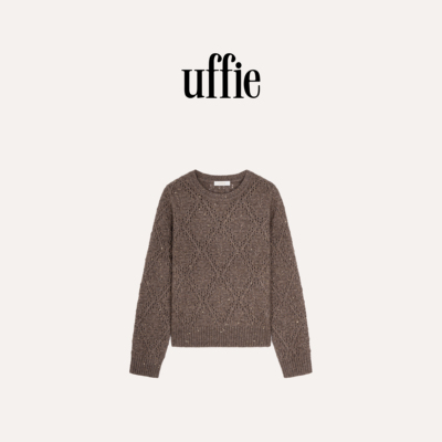 UFFIE于绘 山羊绒亮片提花针织毛衣