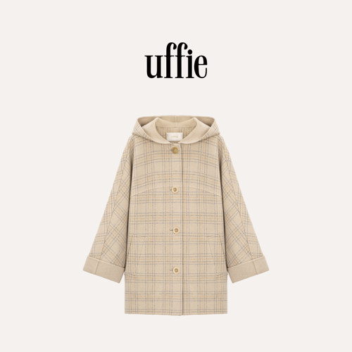 UFFIE于绘 小时光 羊毛羊绒混纺中长双面呢外套