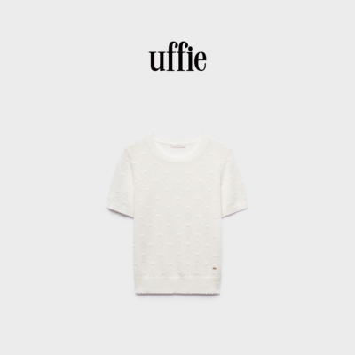 uffie于绘立体纹理针织短袖