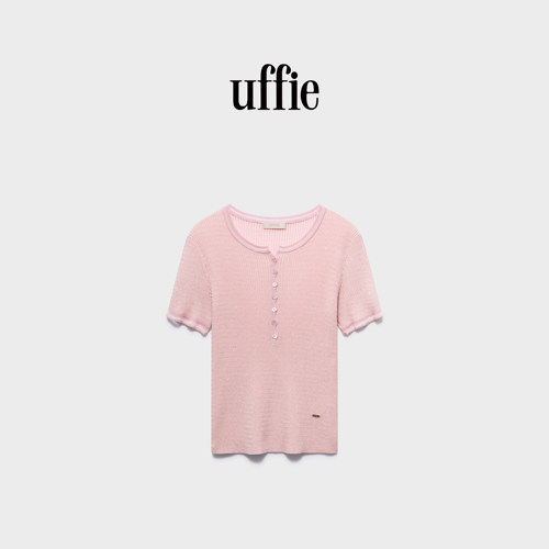 uffie于绘星纱亮片针织短袖