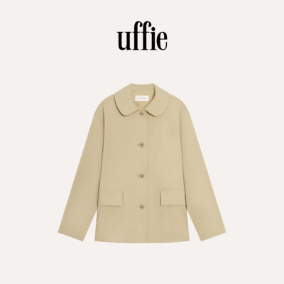uffie于绘翻领扣饰风衣