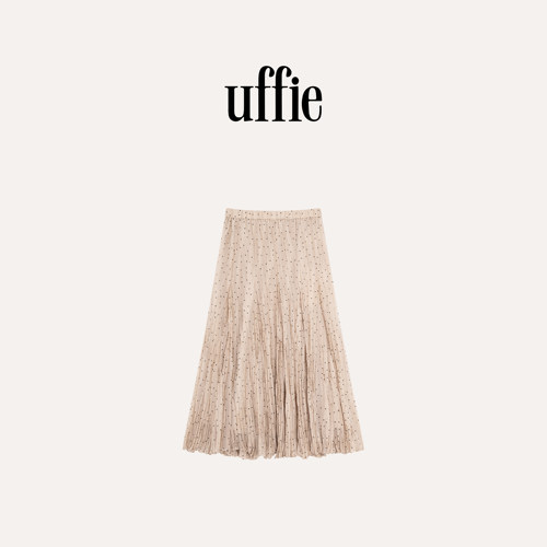 UFFIE于绘 波点压褶裙