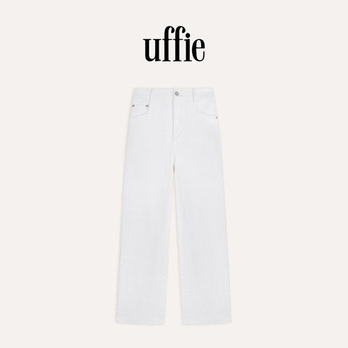UFFIE于绘 小白 棉弹九分铅笔牛仔裤