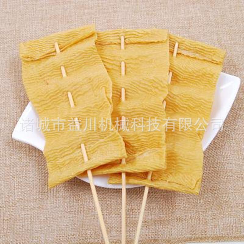 每小时3000串全自动豆皮穿串机厂家益川机械豆干串穿串机