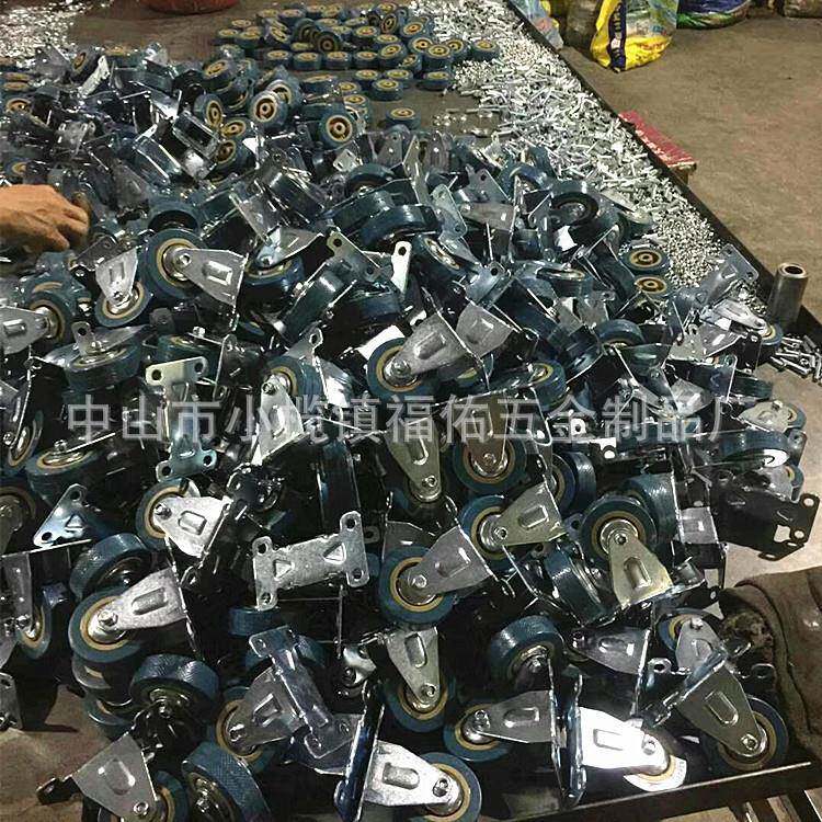 2寸2.5寸3寸灰胶轮万向pvc轮橡胶轮货架餐车推车活动脚轮