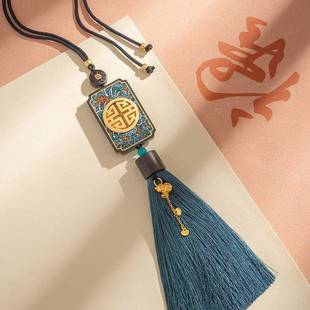 原梦汽车挂件一路平安檀木吊饰无事牌车载挂饰车内装饰品新款