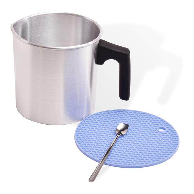 1.2升2磅蜡烛制作浇注锅紫色杯垫搅拌勺耐热手柄蜡融化壶套装,机械设备,其他机械设备,淘宝优惠券,粉丝福利购,淘宝优惠卷