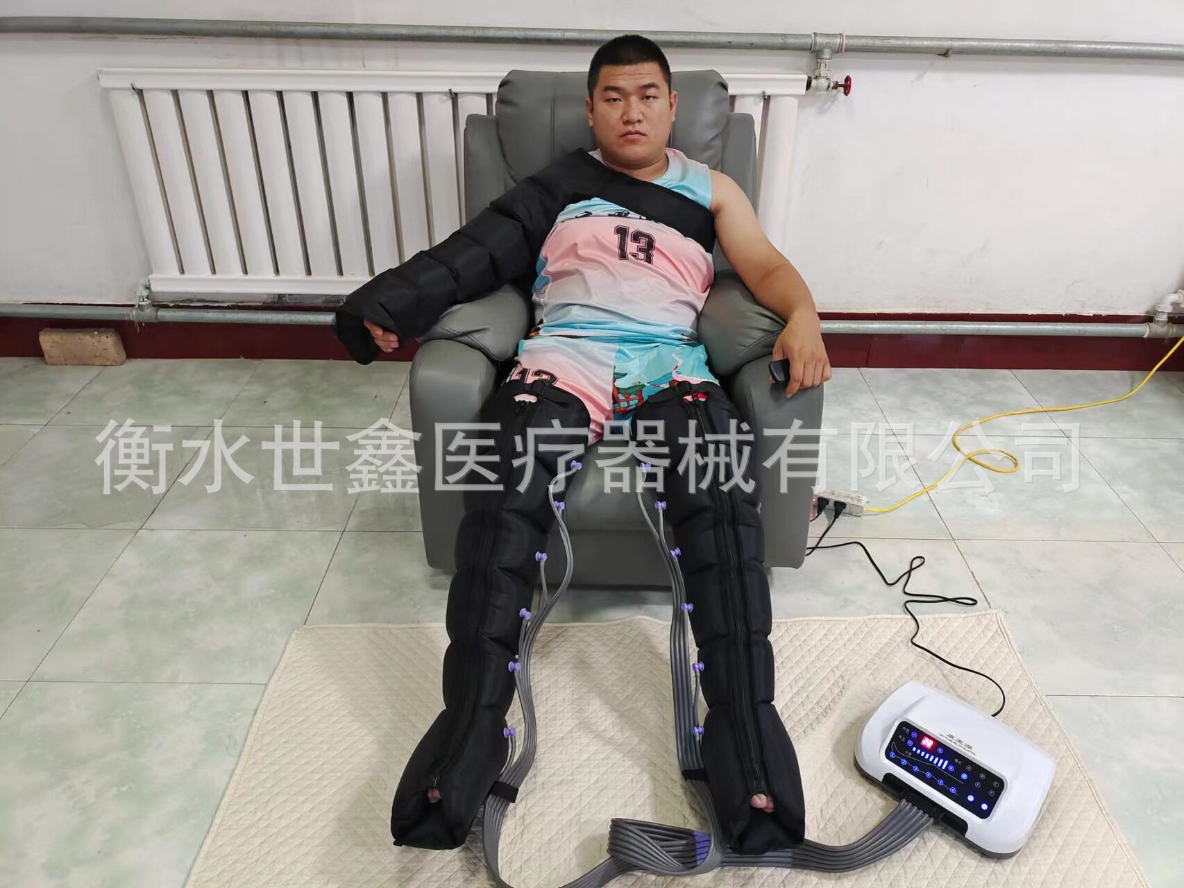 跨境爆款老人腿部按摩器腔空气波压力理疗腿脚部气压按摩仪亚马逊