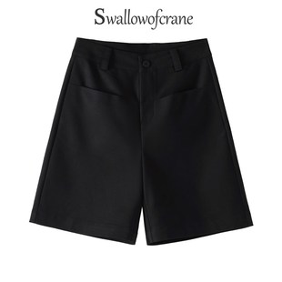 气质五分短裤女夏2024新款高腰阔腿西裤百搭显瘦宽松直筒大码时尚