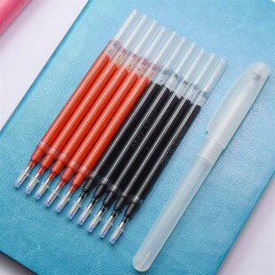 大容量中性笔壳笔芯0.5/0.7/1.0mm黑红色巨无霸签字水笔笔芯学生