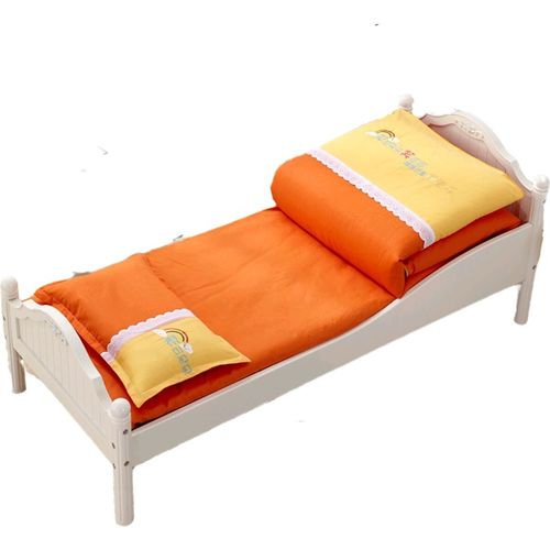 纯全棉幼儿园入园床品被子被套三件套棉花含芯六件套儿童午睡定制