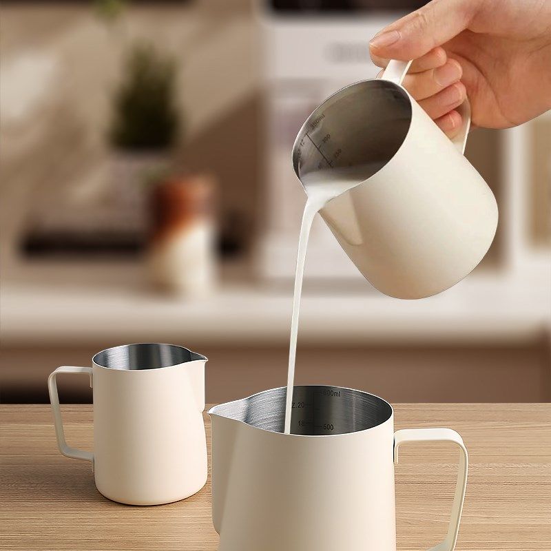 304不锈钢咖啡拉花杯带刻度打奶泡杯尖嘴拉花缸专用咖啡拉花神器,餐饮具,拉花缸/拉花杯/打奶缸,淘宝优惠券,粉丝福利购,淘宝优惠卷