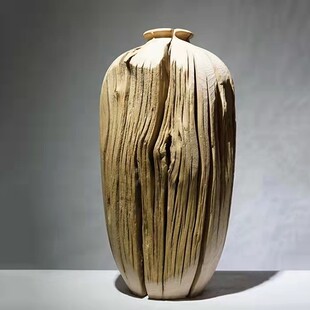 禅意花瓶 简约 田园自然 枯木风化木雕花瓶适用客厅卧室书房 包邮