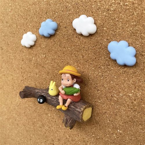 1套 创意情景宫崎骏组合图钉 照片墙毛毡海绵软木记事留言板按钉