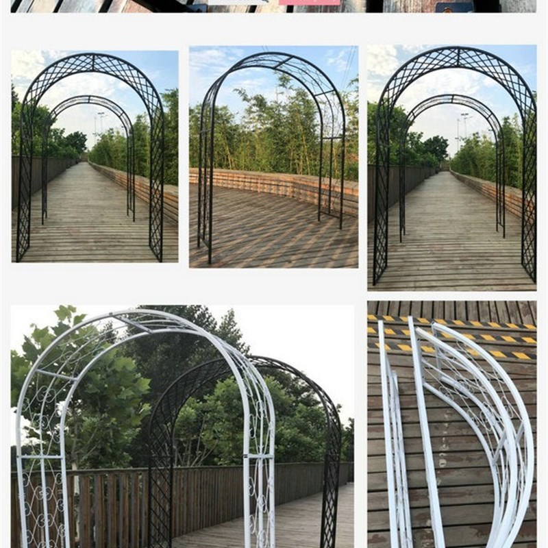 欧式铁艺拱门花架爬藤架庭院户外鲜花拱门月季爬藤庭院花园花支架