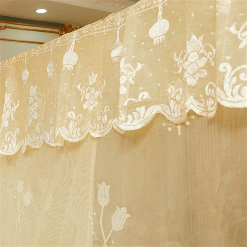 双门老式蚊帐床帐家用卧室1.5m床加厚加密1.8米1.6二开门2门宫廷