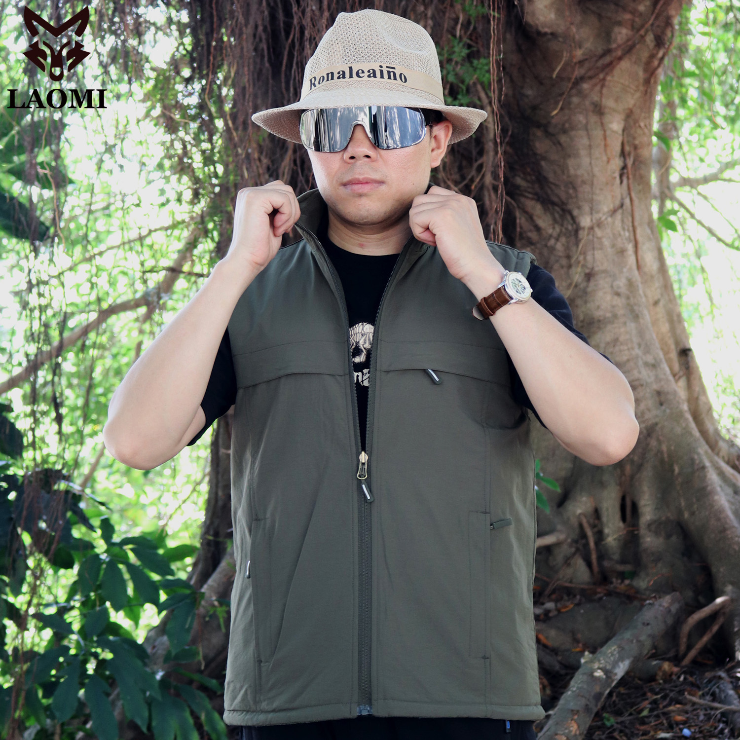 佬迷2025新款加绒加厚马甲背心