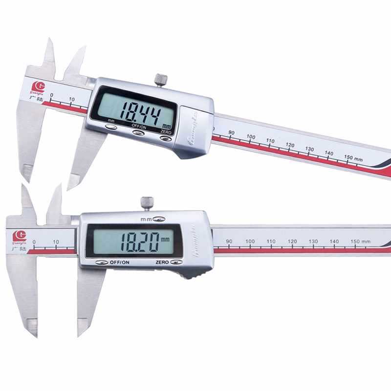 A8L广陆数显卡尺电子游标尺0-150/200/300mm0.01不锈钢外径内径卡