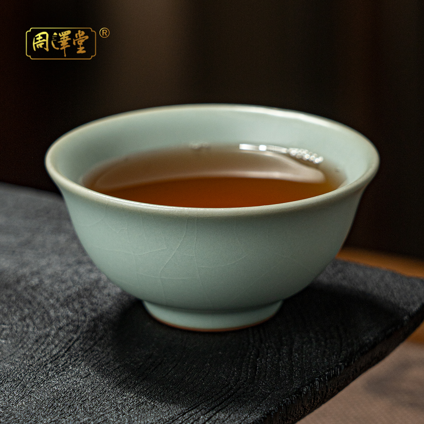 汝瓷主人杯单杯小茶杯礼盒装