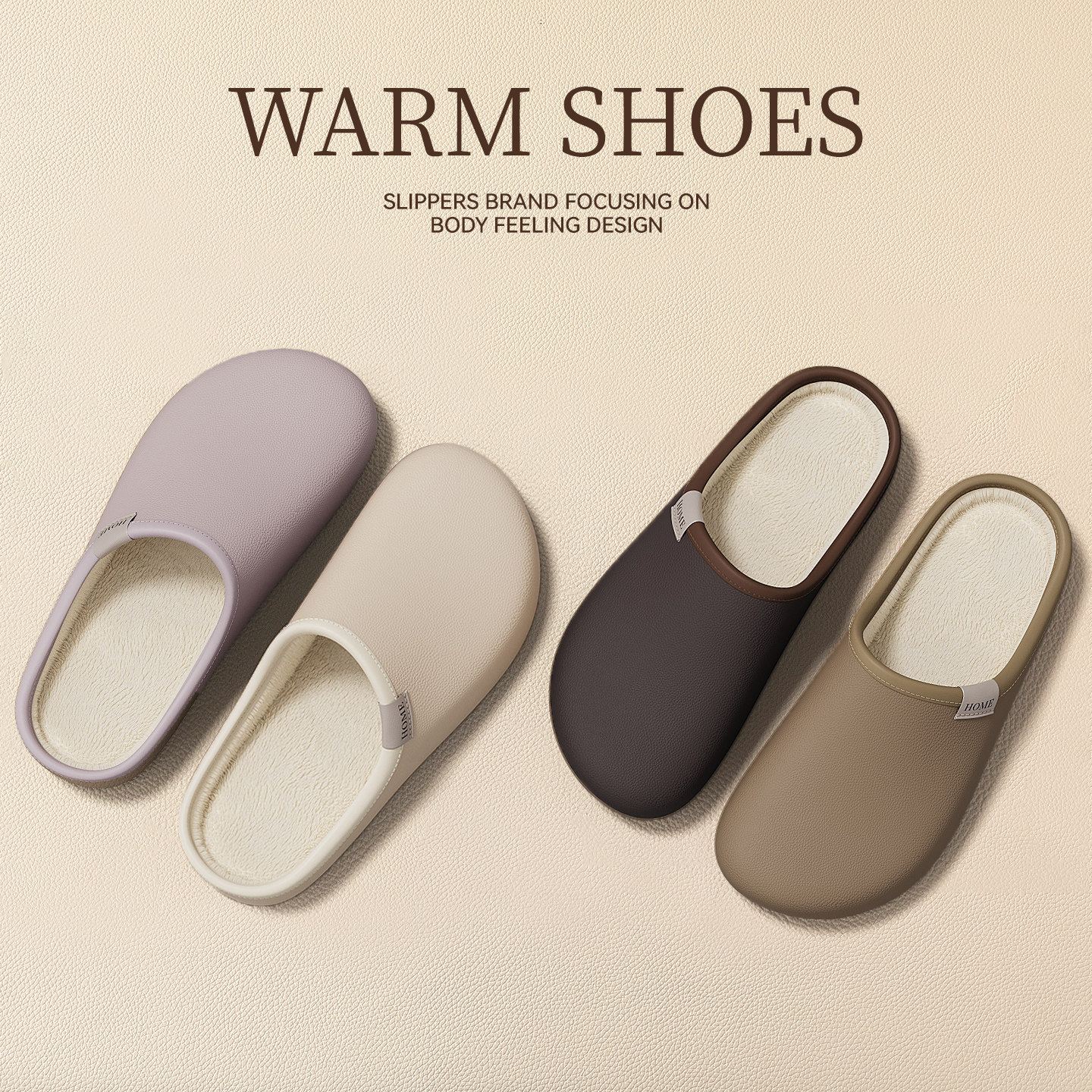 日式简约柔软舒适防滑棉拖鞋女款