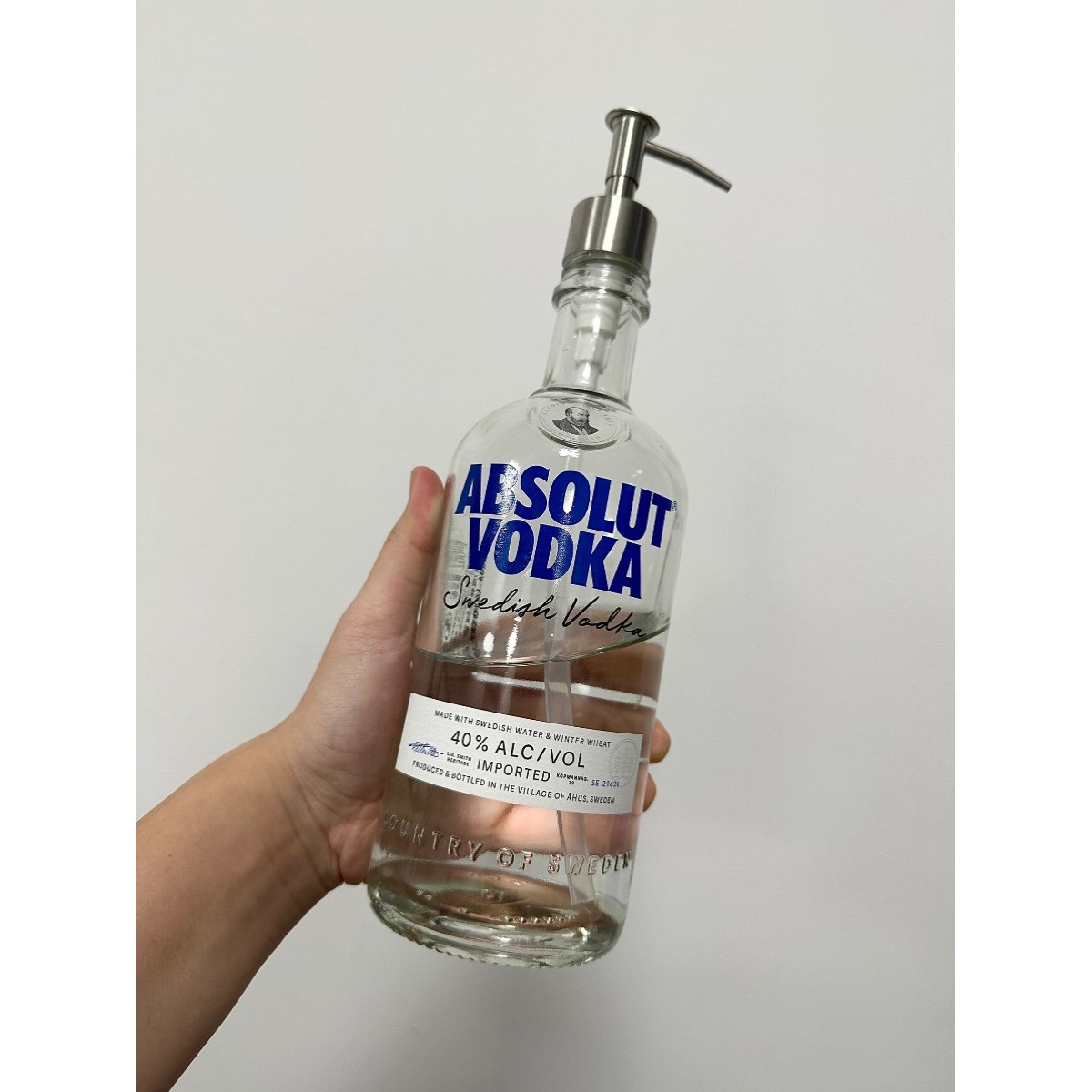 欧晏家居酒瓶泵头酒瓶洗手液泵头伏特加压头按压瓶嘴不锈钢按压器