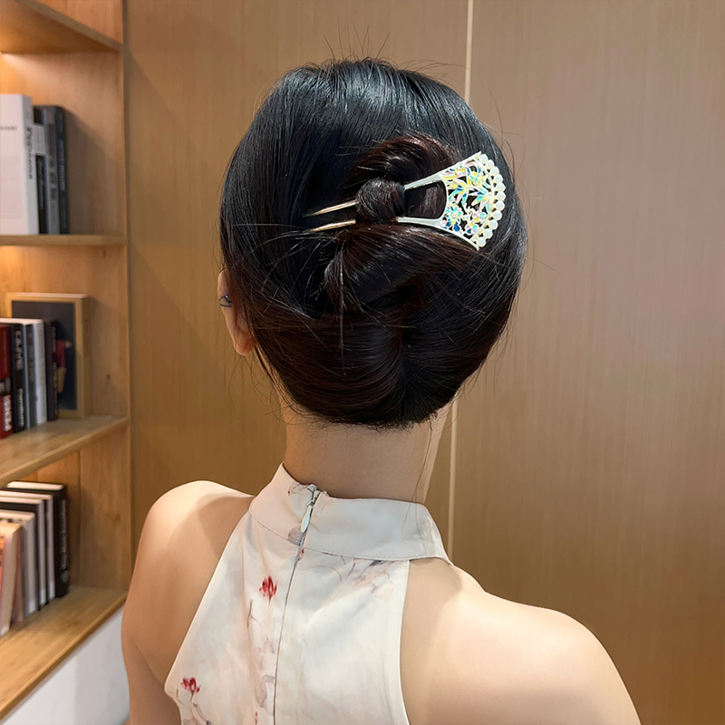 名狐复古设计感彩绘发钗