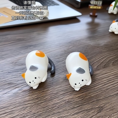 发条翻滚小猫手动上弦卡通可爱