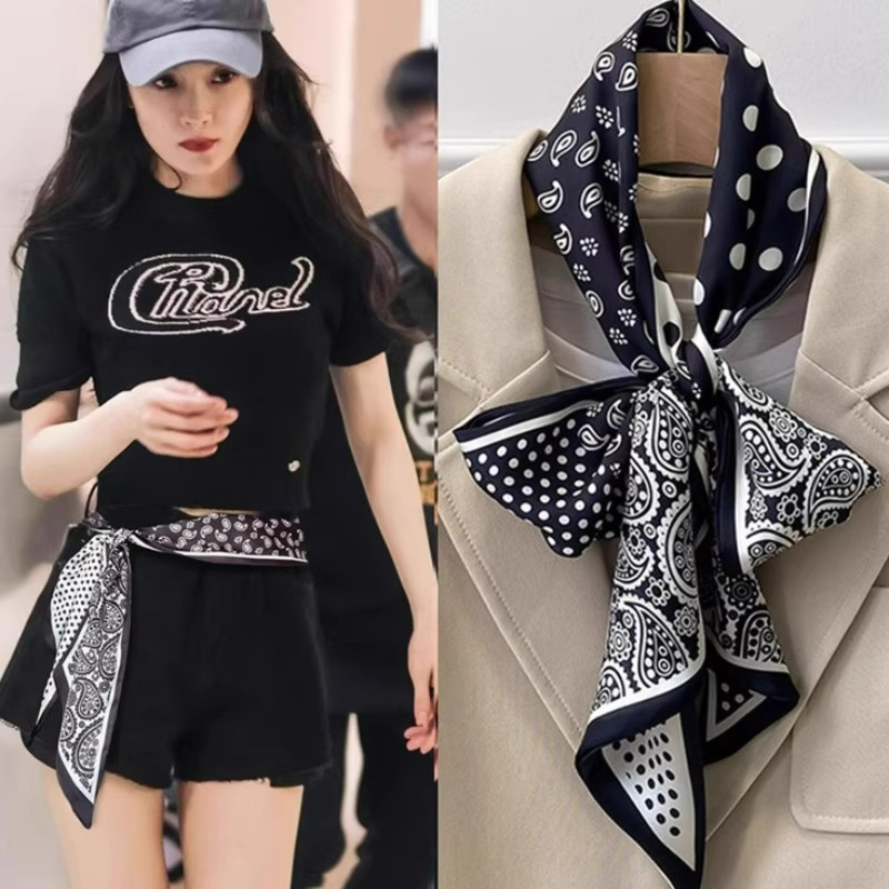 2025新款高级感搭西装衬衫系脖小领巾绑包腰果波点长条丝巾女腰带,服饰配件/皮带/帽子/围巾,围巾/丝巾/披肩,淘宝优惠券,粉丝福利购,淘宝优惠卷