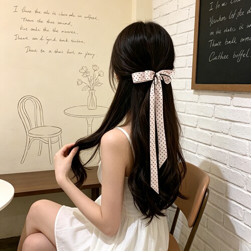 名狐甜美芭蕾风波点蝴蝶结发夹