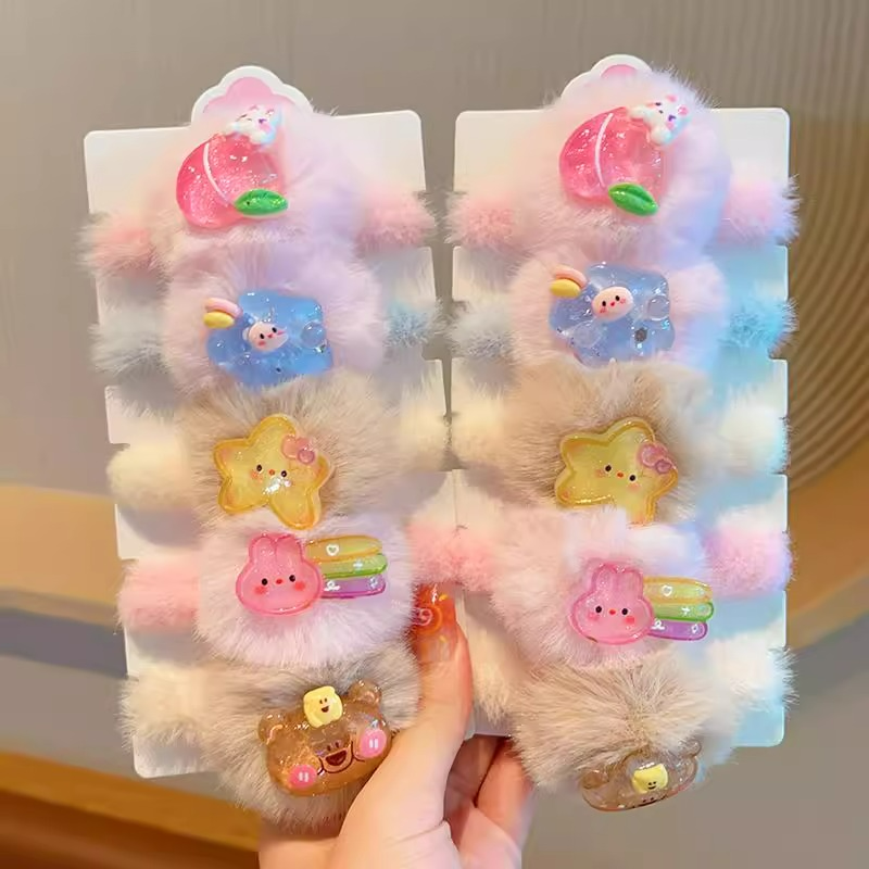 儿童毛绒发圈女童秋冬新款