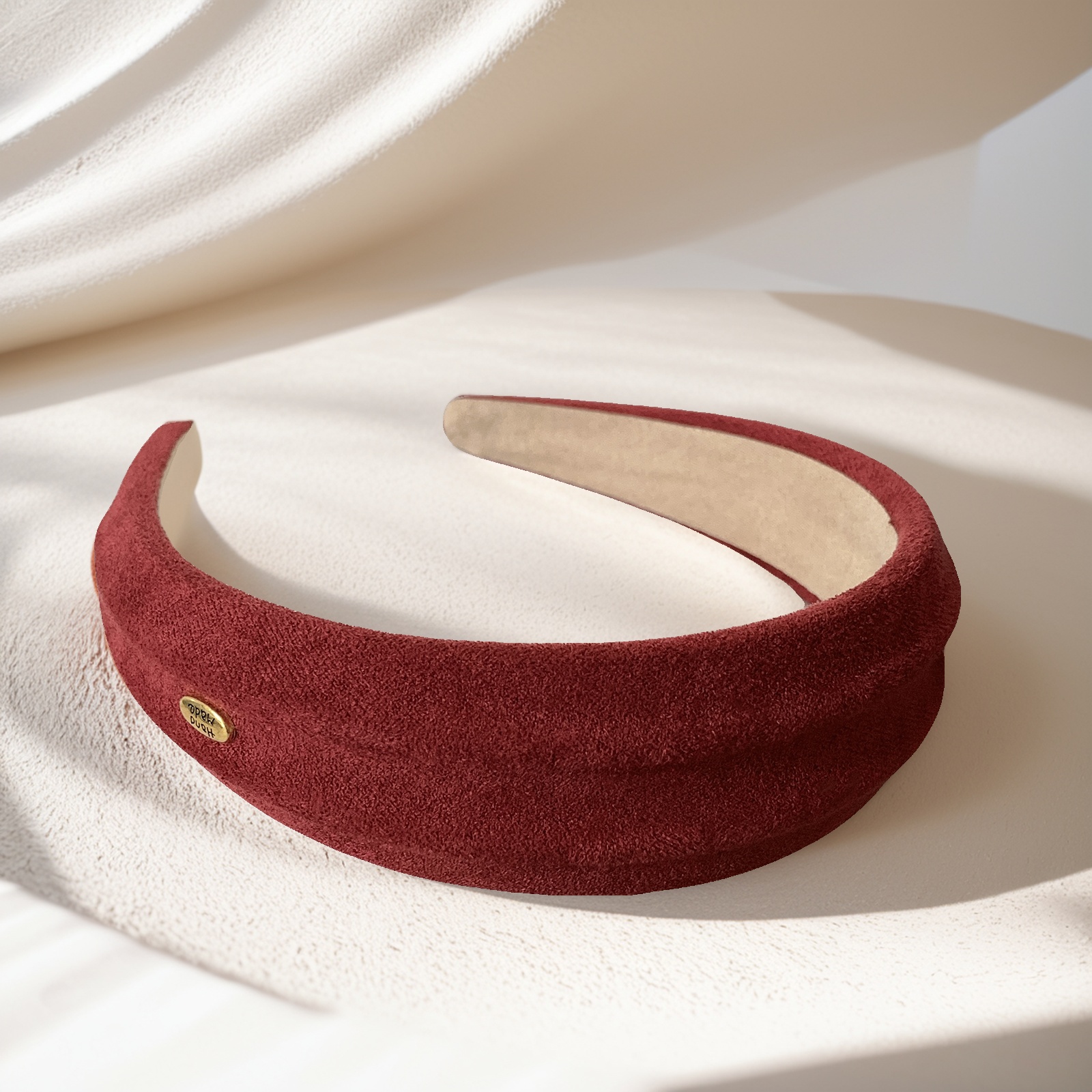 名狐原创复古仿麂皮发箍