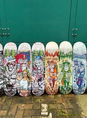 Element8.0/8.125/8.25英寸滑板双翘加拿大枫木板面甲板染色元素