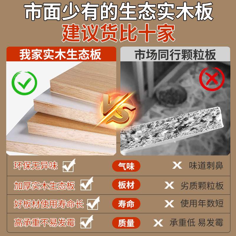 实木衣柜家用卧室经济型60cm深儿童衣橱小户型简易出租房耐用柜子