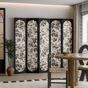高级感法式屏风隔断客厅折叠移动现代简约服装店面餐厅玄关遮挡板