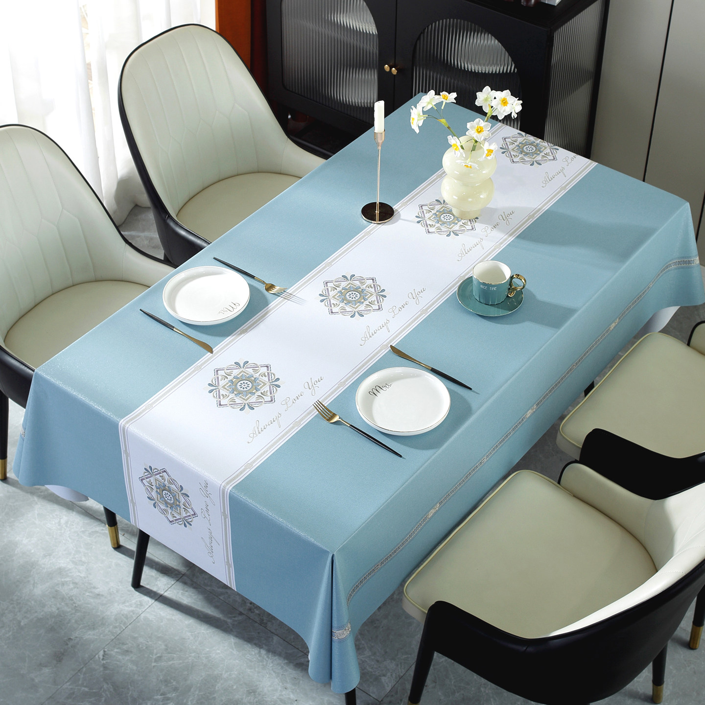 新款桌布防水防烫防油免洗餐桌布艺ins少女心pvc茶几桌垫台布书桌