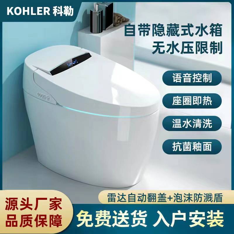 K0HLER科/勒智能马桶全自动家用坐便一体式冲洗烘干遥控即热无水