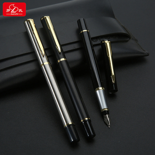 罗氏金属小学生专用钢笔成人练字高颜值书法美工笔1.0弯尖美工练字钢笔练字帖硬笔可替换墨囊2.6定制刻字钢笔