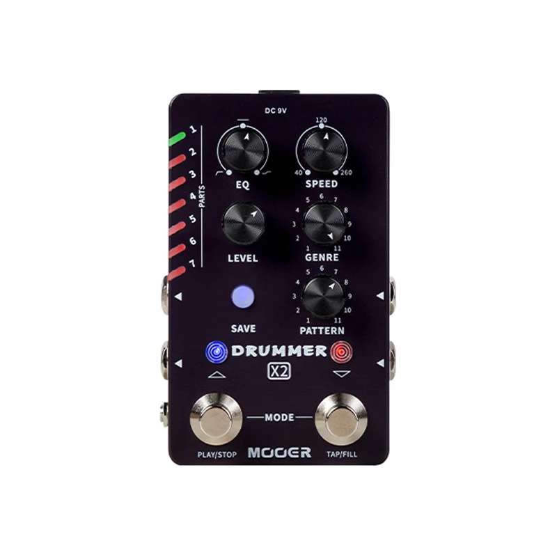 MOOER 电吉他单块效果器DRUMMER X2双踩钉鼓机单块FILL段落加花