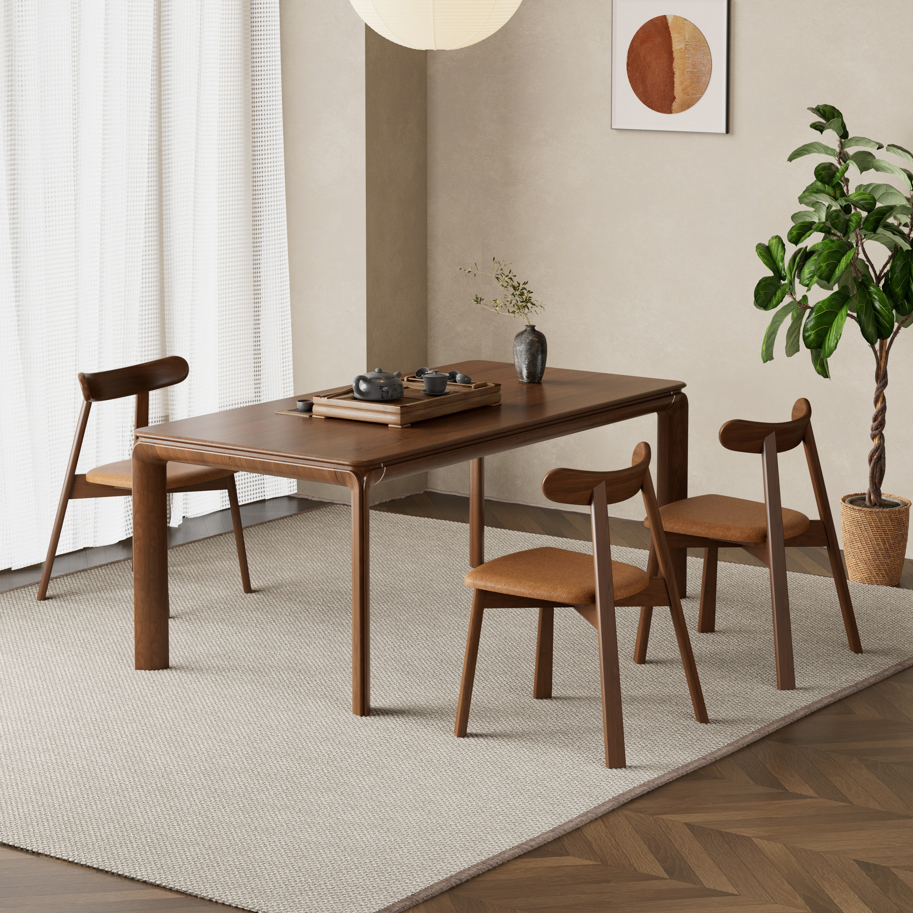 乐至宝白蜡木实木餐桌