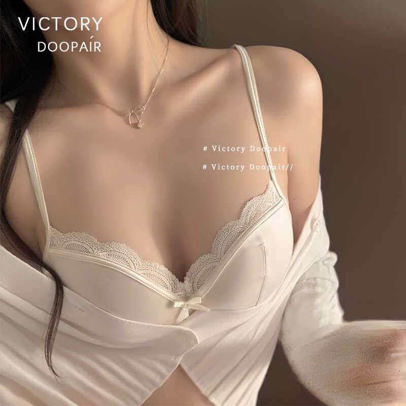 维多利亚多培尔法式纯欲内衣女薄款小胸聚拢不空杯收副乳文胸套装
