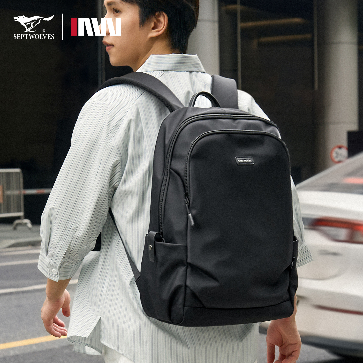 七匹狼背包男士双肩包电脑包