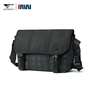 七匹狼大容量电脑斜挎包男士 旅行包学生通勤商务单肩背包 2026新款